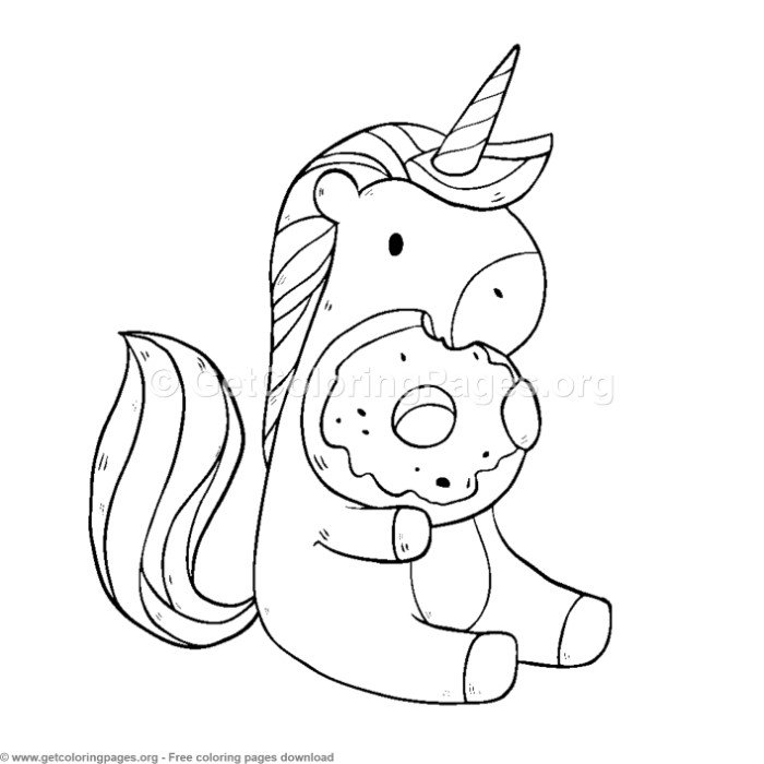 Cute Unicorn Eating Donuts Coloring Pages – GetColoring… na Stylowi.pl